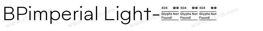 BPimperial Light字体转换